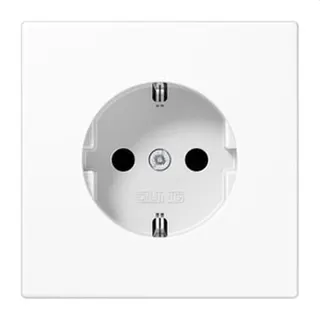 Jung SCHUKO Steckdose, 16 A 250 V ~, Duroplast, Serie LS, alpinweiß LS1520WW