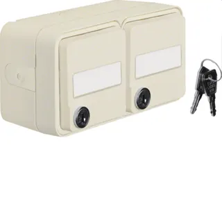 Berker AP-Doppelsteckdose SCHUKO 47893522 weiss 47893522