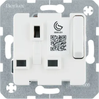 Berker Steckdose 53420219 polarweiss British 53420219