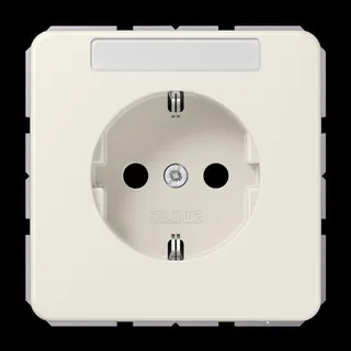 Jung SCHUKO Steckdose, 16 A 250 V ~, mit Schriftfeld, Thermoplast, Serie CD, weiß CD1520BFNA