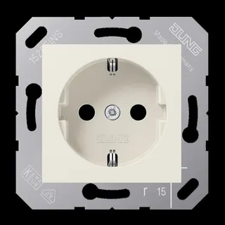 Jung SCHUKO Steckdose, 16 A 250 V ~, SAFETY+, Thermoplast, 50 x 50 mm, weiß CD5120BFKI