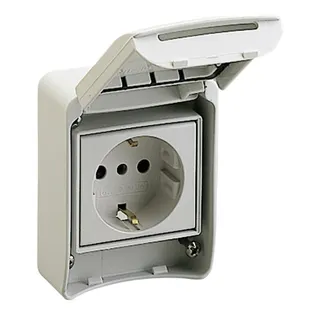 Schneider Electric Anbausteckdose 2p+E 10/16 IP65 grau 81141