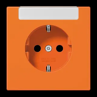 Jung SCHUKO Steckdose, 16 A 250 V ~, mit integriertem Beschriftungsfeld (sprühnebeldicht), SAFETY+, Thermoplast, Se LS1520INAO