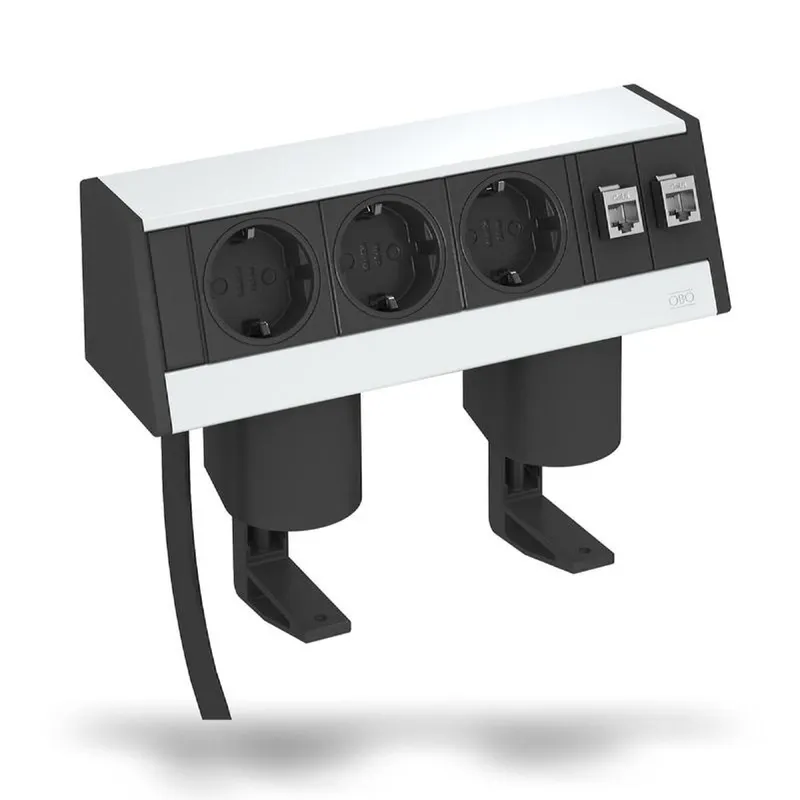 OBO Deskbox DB-1B3 D3S2K mit Befestigungszwinge