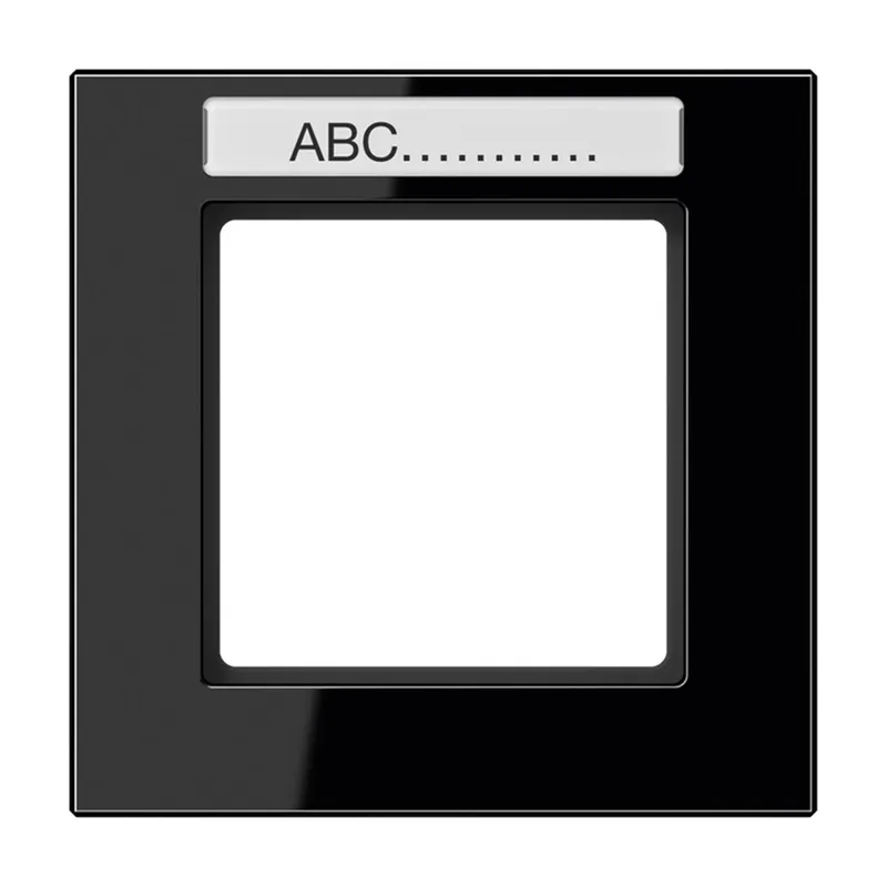 Jung Rahmen 1fach, mit Schriftfeld, Thermoplast, A CREATION, schwarz AC581BFNASW