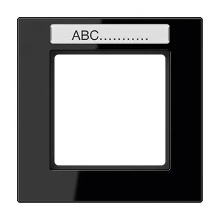 Jung Rahmen 1fach, mit Schriftfeld, Thermoplast, A CREATION, schwarz AC581BFNASW