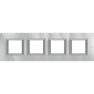 Bticino Rahmen HA4802M4HHC 4fach GREY ALU horizontal