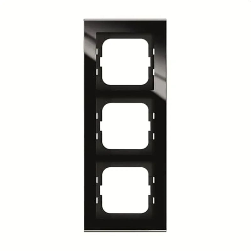 Busch-Jaeger Abdeckrahmen 1723-245 3fach, Glas schwarz