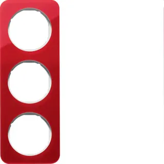 Berker Rahmen 10132349 rot transp/polarweiss glänz 10132349