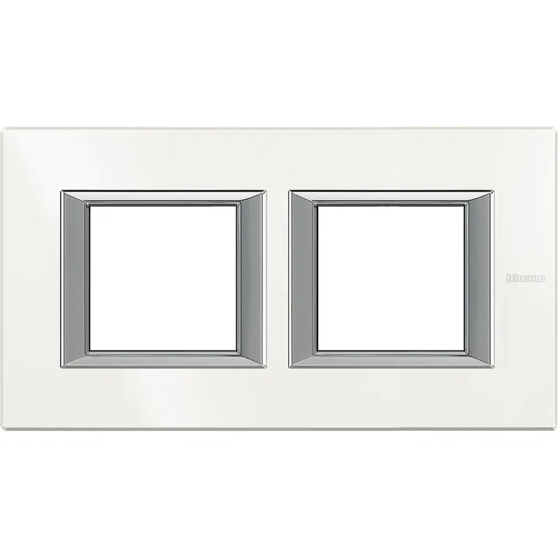 Bticino Rahmen HA4802M2HHD weiss Alu