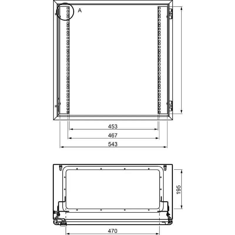 Schneider Electric Festrahmen 19 Zoll 21U Spacial NSYVDM21UF
