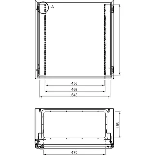Schneider Electric Festrahmen 19 Zoll 21U Spacial NSYVDM21UF