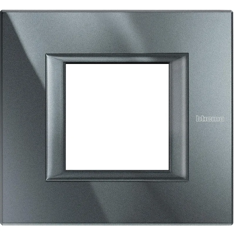Bticino Rahmen HA4802HS 1fach BLACK ALU