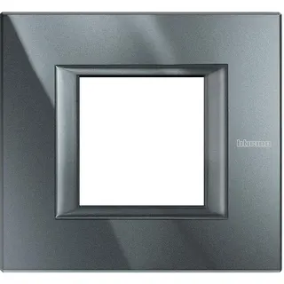 Bticino Rahmen HA4802HS 1fach BLACK ALU