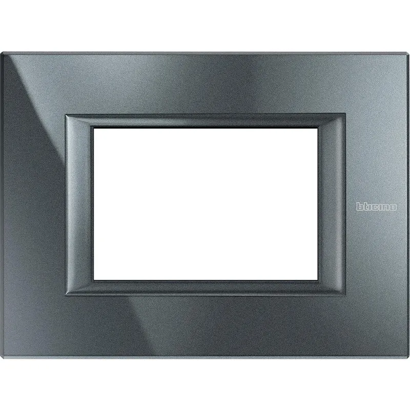 Bticino Rahmen HA4803HS 3-MOD BLACK ALU