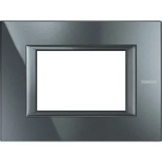 Bticino Rahmen HA4803HS 3-MOD BLACK ALU