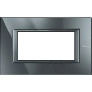 Bticino Rahmen HA4804HS 4-MOD BLACK ALU