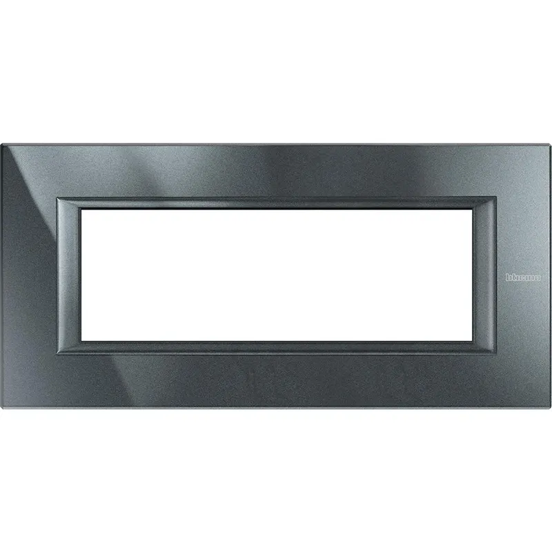 Bticino Rahmen HA4806HS 6-MOD BLACK ALU