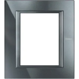 Bticino Rahmen HA4826HS 3+3-MOD BLACK ALU