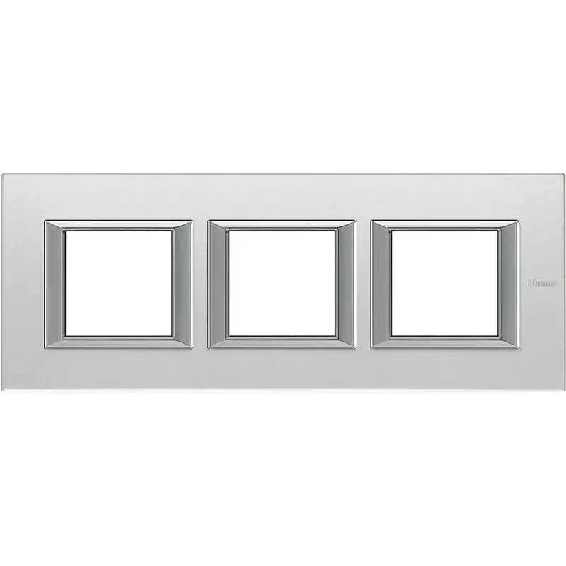 Bticino Rahmen 3fach Horizontal Glas Spiegeln
