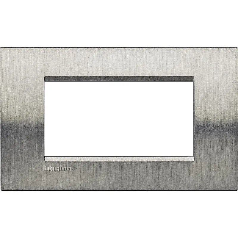 Bticino Rahmen LNA4804ACS STAHL 4-modulig