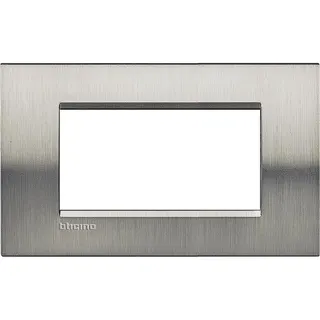 Bticino Rahmen LNA4804ACS STAHL 4-modulig