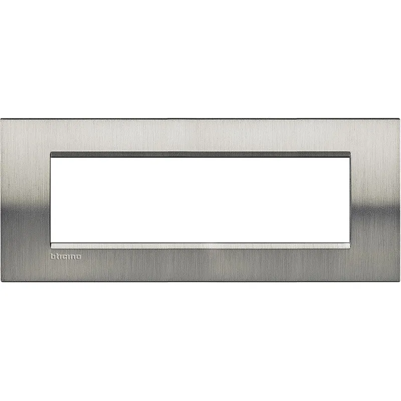 Bticino Rahmen LNA4807ACS STAHL 7-modulig