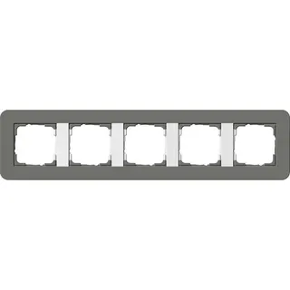 Gira Rahmen 0215413 5fach E3 Dunkelgrau/Reinweiss 0215413