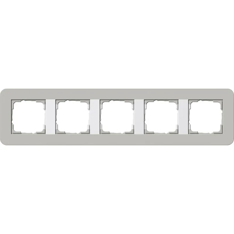 Gira Rahmen 0215412 5fach E3 Grau/Reinweiss 0215412