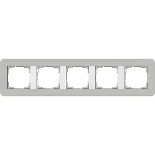 Gira Rahmen 0215412 5fach E3 Grau/Reinweiss 0215412