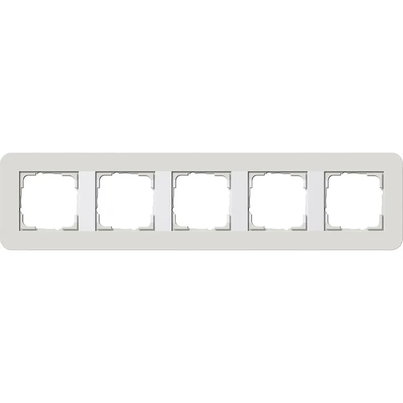 Gira Rahmen 0215411 5fach E3 Hellgrau/Reinweiss 0215411