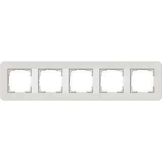 Gira Rahmen 0215411 5fach E3 Hellgrau/Reinweiss 0215411