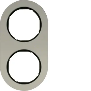 Berker Rahmen 10122084 2fach alu/schwarz 10122084
