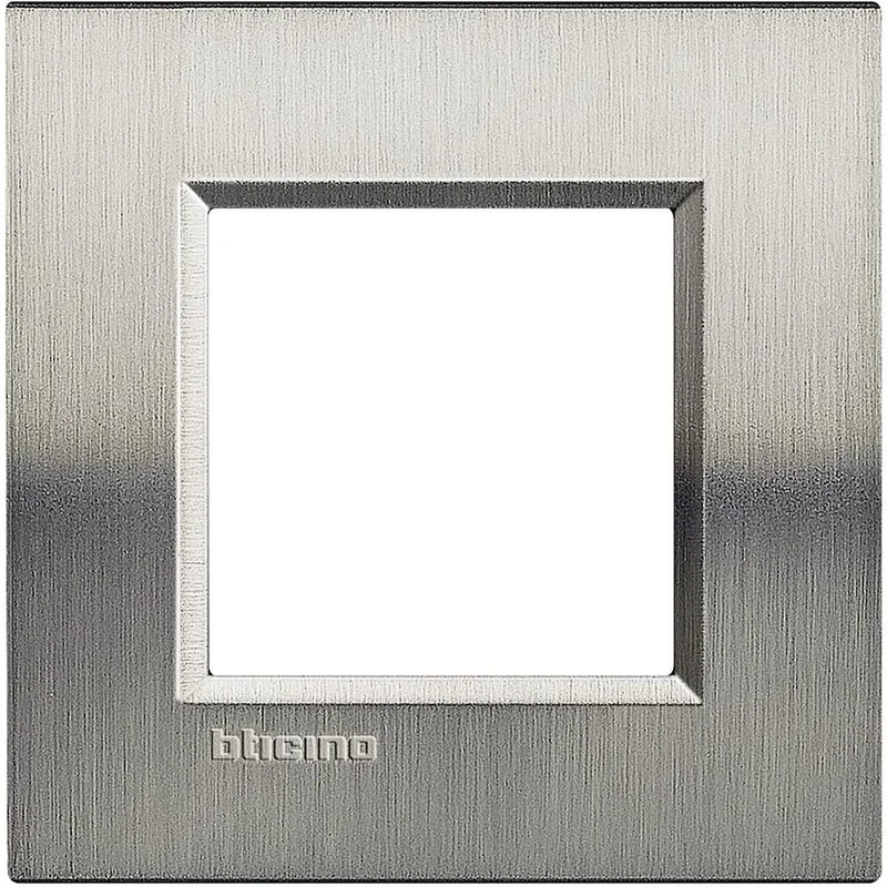 Bticino Rahmen LNA4802ACS STAHL 2-modulig