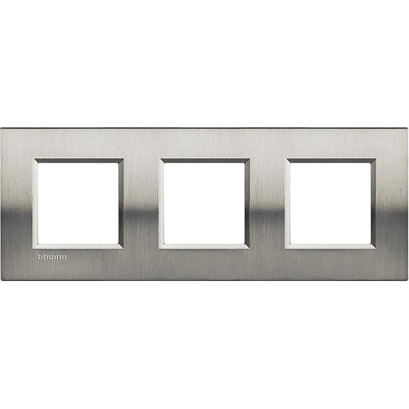 Bticino Rahmen LNA4802M3ACS STAHL 3x2-modulig