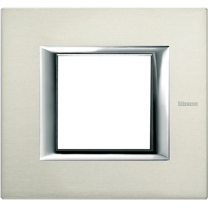Bticino Rahmen HA4802XC aluminium gebürstet
