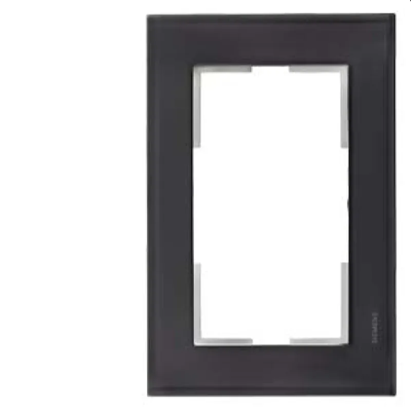 Siemens Rahmen 2fach Echtmaterial Glas schwarz 5TG1206-2