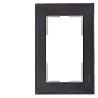 Siemens Rahmen 2fach Echtmaterial Glas schwarz 5TG1206-2