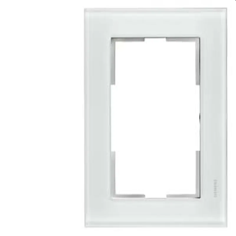 Siemens Rahmen 2fach Echtmaterial Glas weiss 5TG1206-1