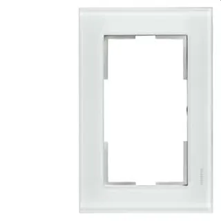 Siemens Rahmen 2fach Echtmaterial Glas weiss 5TG1206-1