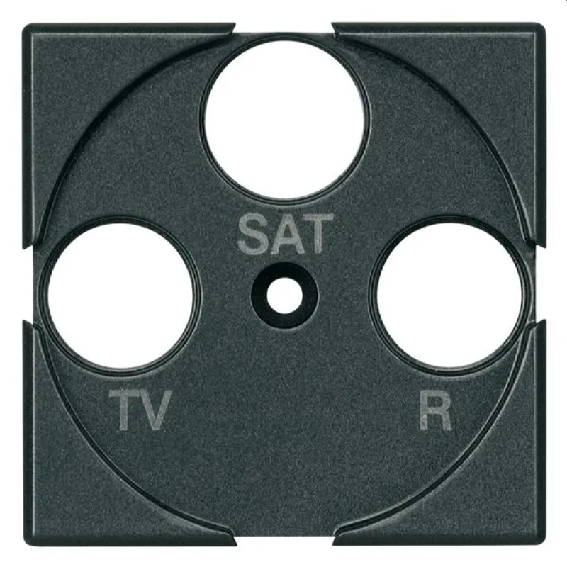 Bticino Zentralplatte TV/FM/SAT anthrazit