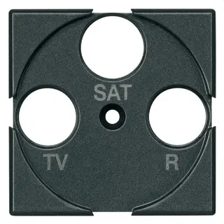 Bticino Zentralplatte TV/FM/SAT anthrazit