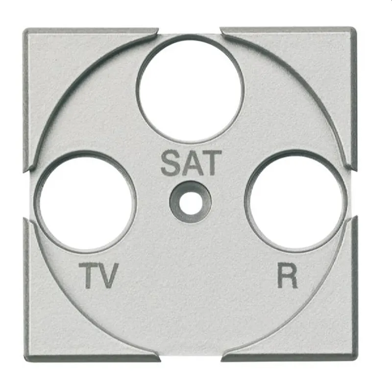 Bticino Zentralplatte HC4207 aluminium