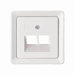 ELSO Zentralplatte 206414 für 2xRJ45 reinweiß