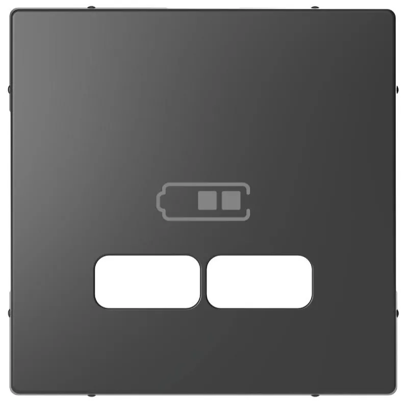 Merten Zentralplatte USB-Ladestationeins. anthrazit