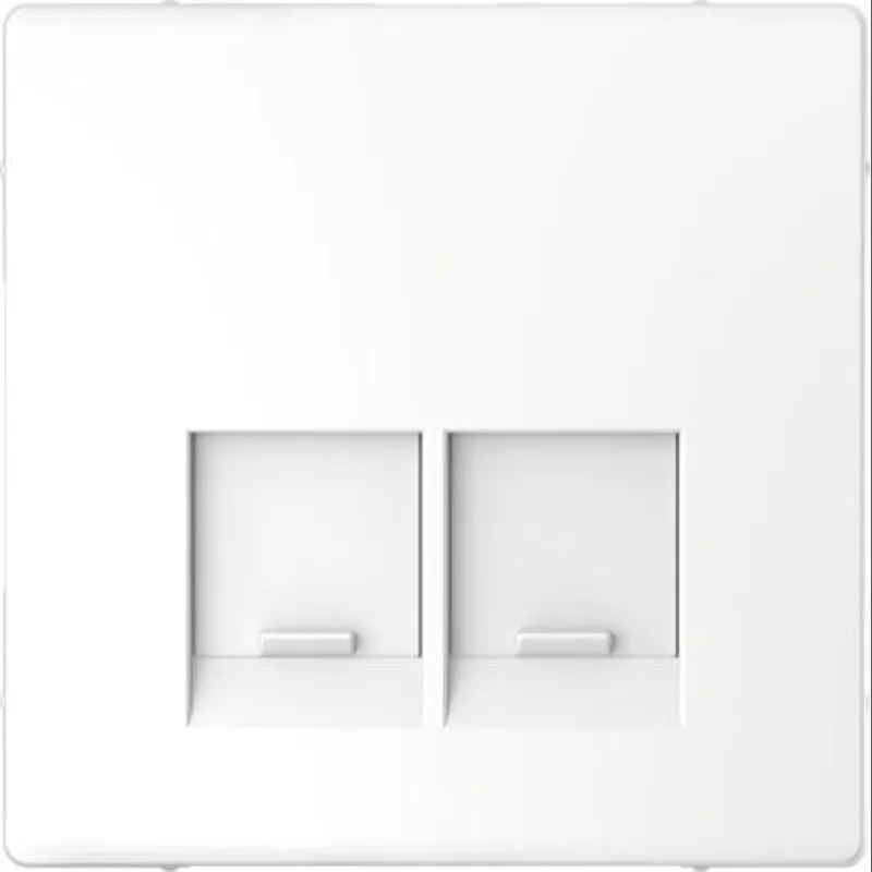 Merten Zentralplatte für Schneider Electric-Connector 2fach, Lotosweiß, System Design