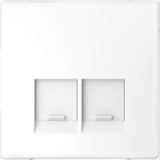 Merten Zentralplatte für Schneider Electric-Connector 2fach, Lotosweiß, System Design