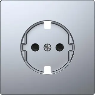 Merten Zentralplatte für SCHUKO-Steckdosen-Einsatz, BRS, Edelstahl, System Design