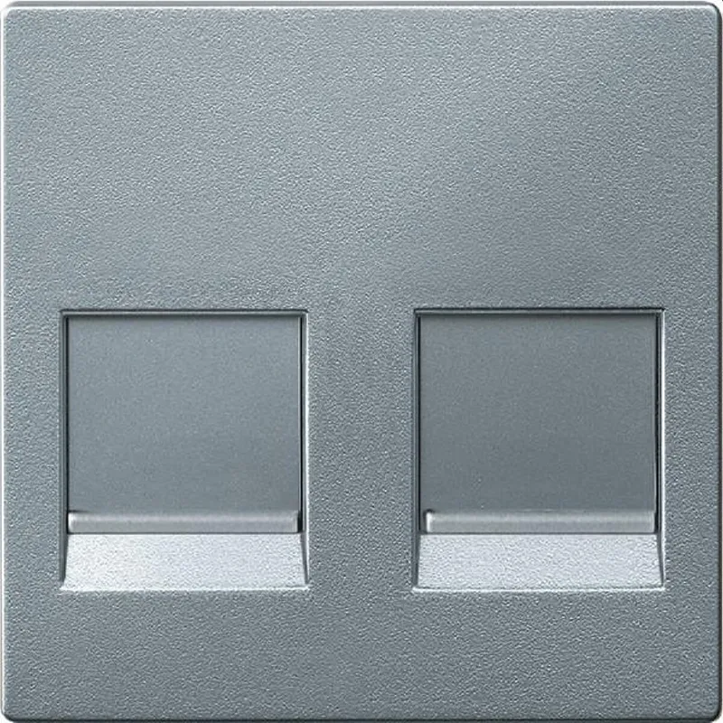 Merten Zentralplatte MEG4562-0460 2fach aluminium