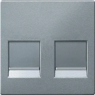 Merten Zentralplatte MEG4562-0460 2fach aluminium